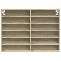 vidaXL Vitrinenschrank Sonoma-Eiche 80x8,5x58 cm Holzwerkstoff