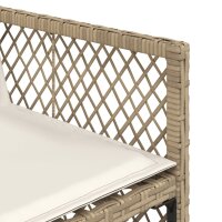 vidaXL 5-tlg. Garten-Essgruppe mit Kissen Beige Poly Rattan