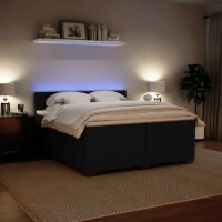 vidaXL Boxspringbett mit Matratze Schwarz 200x200 cm Samt