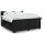 vidaXL Boxspringbett mit Matratze Schwarz 200x200 cm Samt