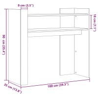 vidaXL Konsolentisch Braun Eichen-Optik 100x35x90 cm Holzwerkstoff