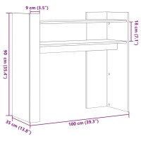 vidaXL Konsolentisch Sonoma-Eiche 100x35x90 cm Holzwerkstoff