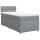 vidaXL Boxspringbett mit Matratze Hellgrau 80x200 cm Stoff