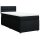 vidaXL Boxspringbett mit Matratze Schwarz 80x200 cm Stoff