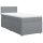 vidaXL Boxspringbett mit Matratze Hellgrau 90x190 cm Stoff