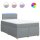 vidaXL Boxspringbett mit Matratze Hellgrau 120x200 cm Stoff