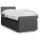 vidaXL Boxspringbett mit Matratze Dunkelgrau 90x190 cm Stoff