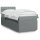 vidaXL Boxspringbett mit Matratze Hellgrau 90x190 cm Stoff