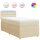 vidaXL Boxspringbett mit Matratze Creme 90x190 cm Stoff