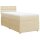 vidaXL Boxspringbett mit Matratze Creme 90x190 cm Stoff