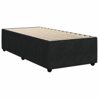 vidaXL Boxspringbett mit Matratze Schwarz 80x200 cm Samt