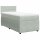 vidaXL Boxspringbett mit Matratze Hellgrau 80x200 cm Samt