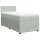 vidaXL Boxspringbett mit Matratze Hellgrau 90x190 cm Samt