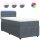 vidaXL Boxspringbett mit Matratze Dunkelgrau 90x190 cm Samt