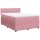 vidaXL Boxspringbett mit Matratze Rosa 160x200 cm Samt