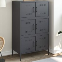 vidaXL Highboard Anthrazit 68x39x113 cm Stahl