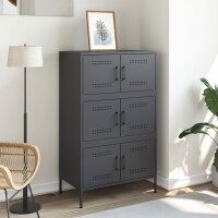 vidaXL Highboard Anthrazit 68x39x113 cm Stahl