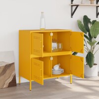 vidaXL Sideboard Senfgelb 68x39x79 cm Stahl