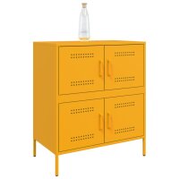 vidaXL Sideboard Senfgelb 68x39x79 cm Stahl