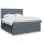 vidaXL Boxspringbett mit Matratze Dunkelgrau 200x200 cm Samt