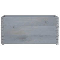 vidaXL Pflanzkasten Grau 120x80 cm Massivholz Kiefer