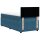 vidaXL Boxspringbett mit Matratze Blau 90x200 cm Samt