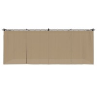 vidaXL Pavillon mit Vorh&auml;ngen Taupe 6x3 m Stahl