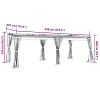 vidaXL Pavillon mit Netzw&auml;nden Anthrazit 6x3 m Stahl