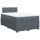 vidaXL Boxspringbett mit Matratze Dunkelgrau 120x200 cm Samt