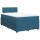 vidaXL Boxspringbett mit Matratze Blau 120x200 cm Samt