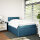 vidaXL Boxspringbett mit Matratze Blau 120x200 cm Samt