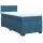 vidaXL Boxspringbett mit Matratze Dunkelblau 100x200 cm Samt