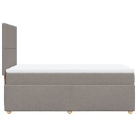 vidaXL Boxspringbett mit Matratze Taupe 80x200 cm Stoff