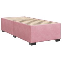 vidaXL Boxspringbett mit Matratze Rosa 80x200 cm Samt