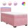 vidaXL Boxspringbett mit Matratze Rosa 80x200 cm Samt