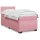 vidaXL Boxspringbett mit Matratze Rosa 80x200 cm Samt