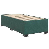 vidaXL Boxspringbett mit Matratze Dunkelgr&uuml;n 80x200 cm Samt