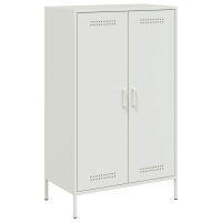 vidaXL Highboard Weiß 68x39x113 cm Stahl