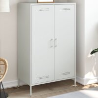 vidaXL Highboard Weiß 68x39x113 cm Stahl