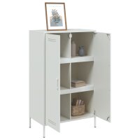 vidaXL Highboard Wei&szlig; 68x39x113 cm Stahl