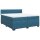 vidaXL Boxspringbett mit Matratze Blau 200x200 cm Samt