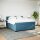 vidaXL Boxspringbett mit Matratze Blau 200x200 cm Samt