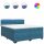 vidaXL Boxspringbett mit Matratze Blau 200x200 cm Samt