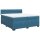 vidaXL Boxspringbett mit Matratze Blau 200x200 cm Samt