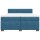 vidaXL Boxspringbett mit Matratze Blau 200x200 cm Samt