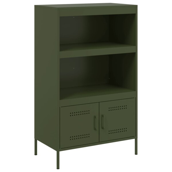 vidaXL Highboard Olivgr&uuml;n 68x39x113 cm Stahl