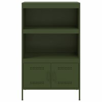 vidaXL Highboard Olivgr&uuml;n 68x39x113 cm Stahl