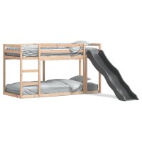 vidaXL Etagenbett mit Rutsche und Leiter 75x190 cm Massivholz Kiefer