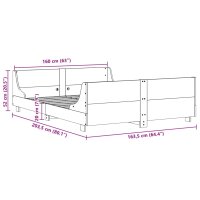 vidaXL Massivholzbett ohne Matratze 160x200 cm Kiefernholz