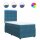 vidaXL Boxspringbett mit Matratze Blau 100x200 cm Samt